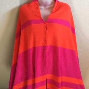 27 miles all cashmere button front poncho serape one size